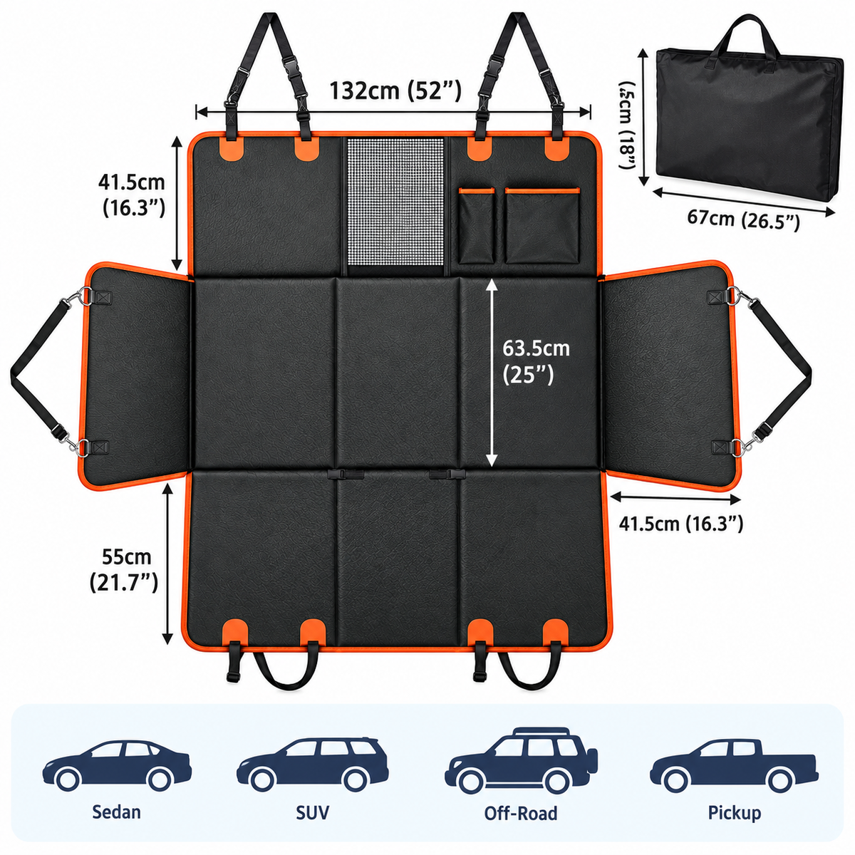 Petkera™ PU Leather Dog Car Seat Cover