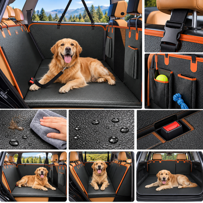 Petkera™ PU Leather Dog Car Seat Cover