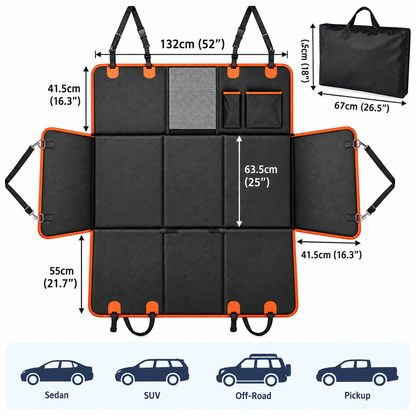 Petkera™ PU Leather Dog Car Seat Cover