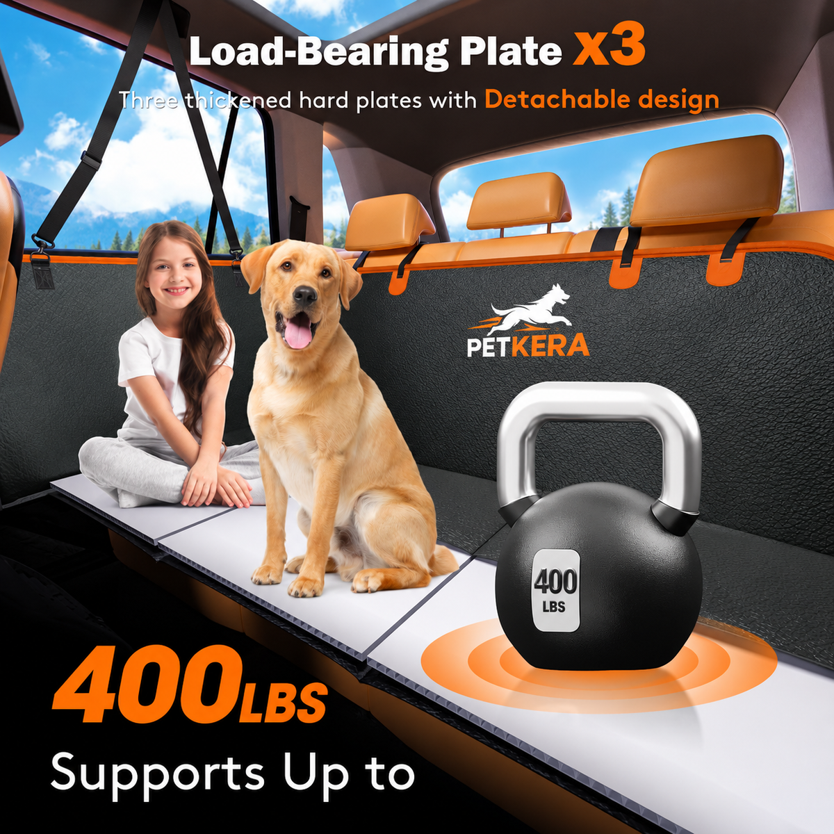 Petkera™ PU Leather Dog Car Seat Cover